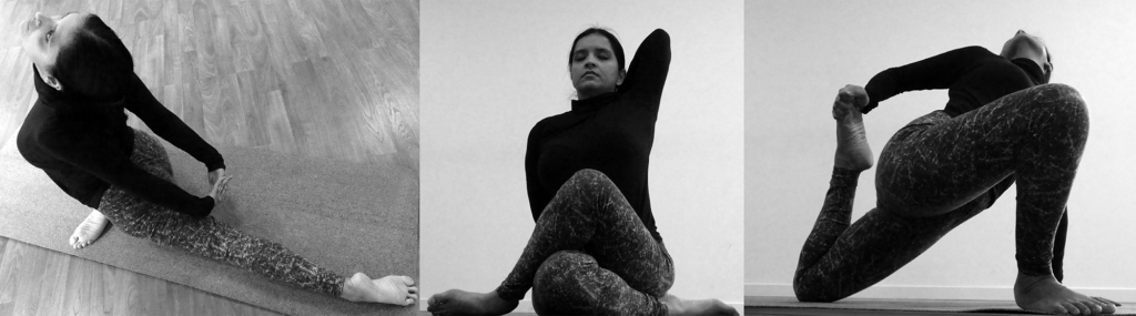 Three yoga postures-yoga with raj_Fontainebleau.